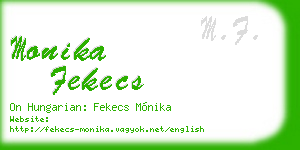 monika fekecs business card